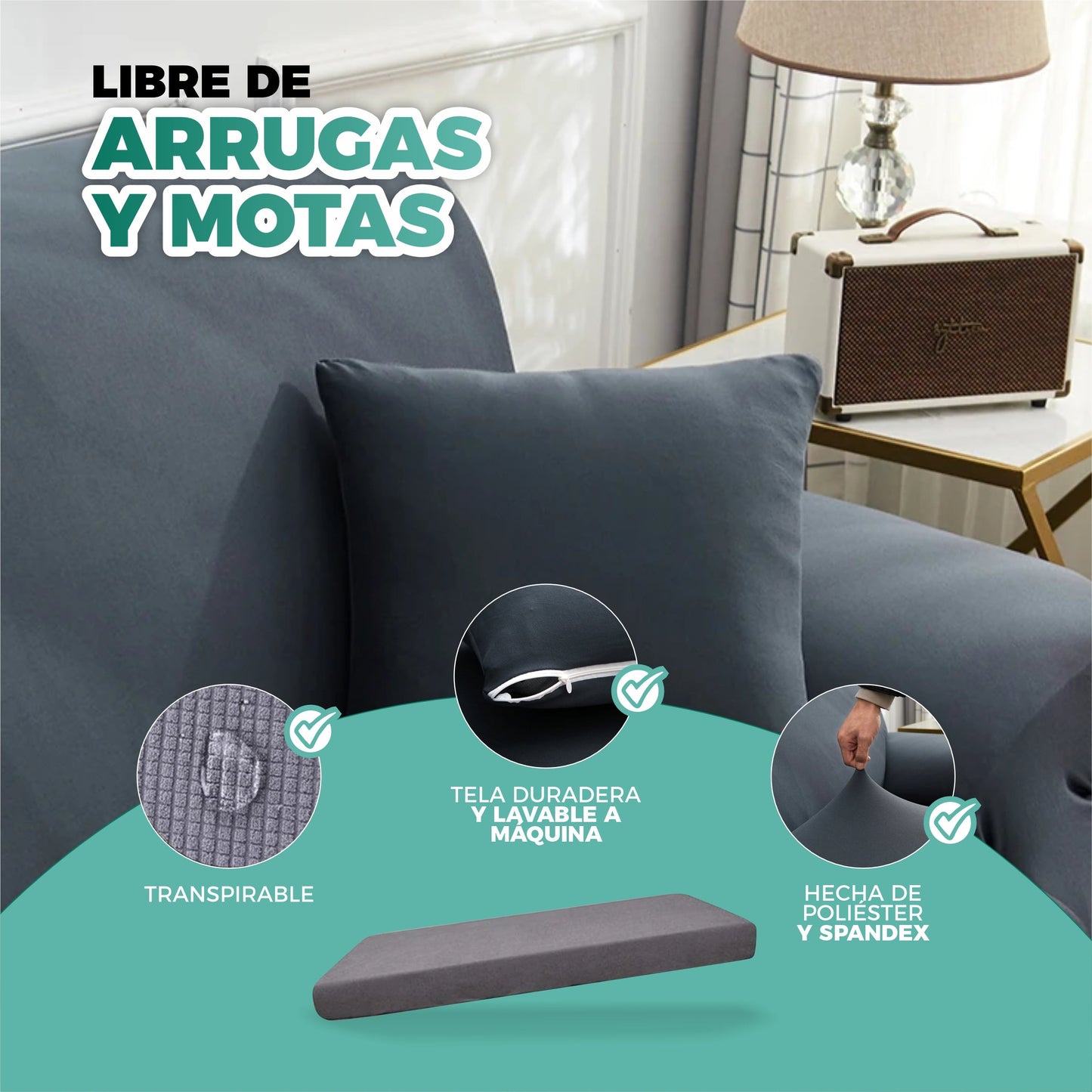 Funda Elástica Ajuste Perfecto Para Sillones - ElasticCover©