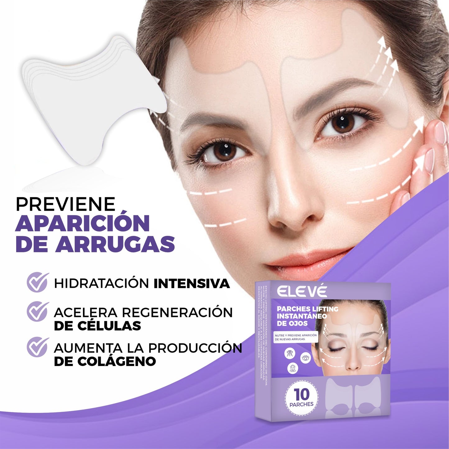 Parches Lifting Instantáneo De Ojos - Elevé™