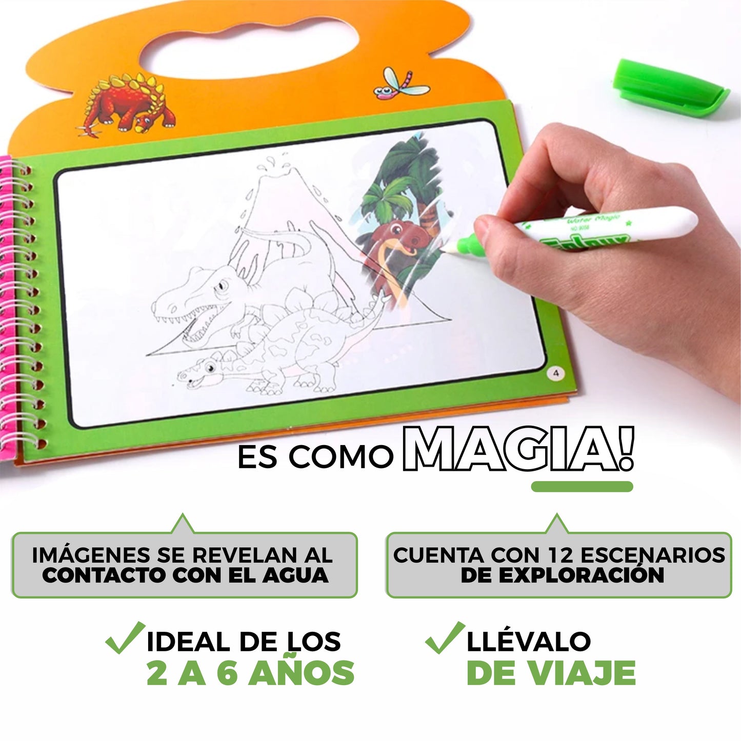 Libro Mágico Reutilizable Para Pintar Con Agua- MagicBook®