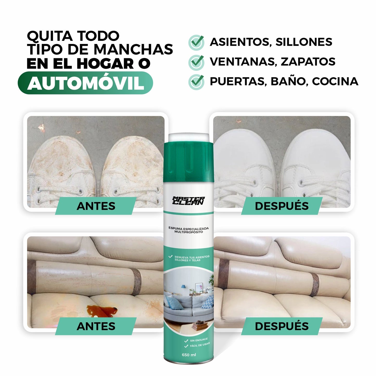 Espuma Especializada De Limpieza Multipropósito - MasterClean©