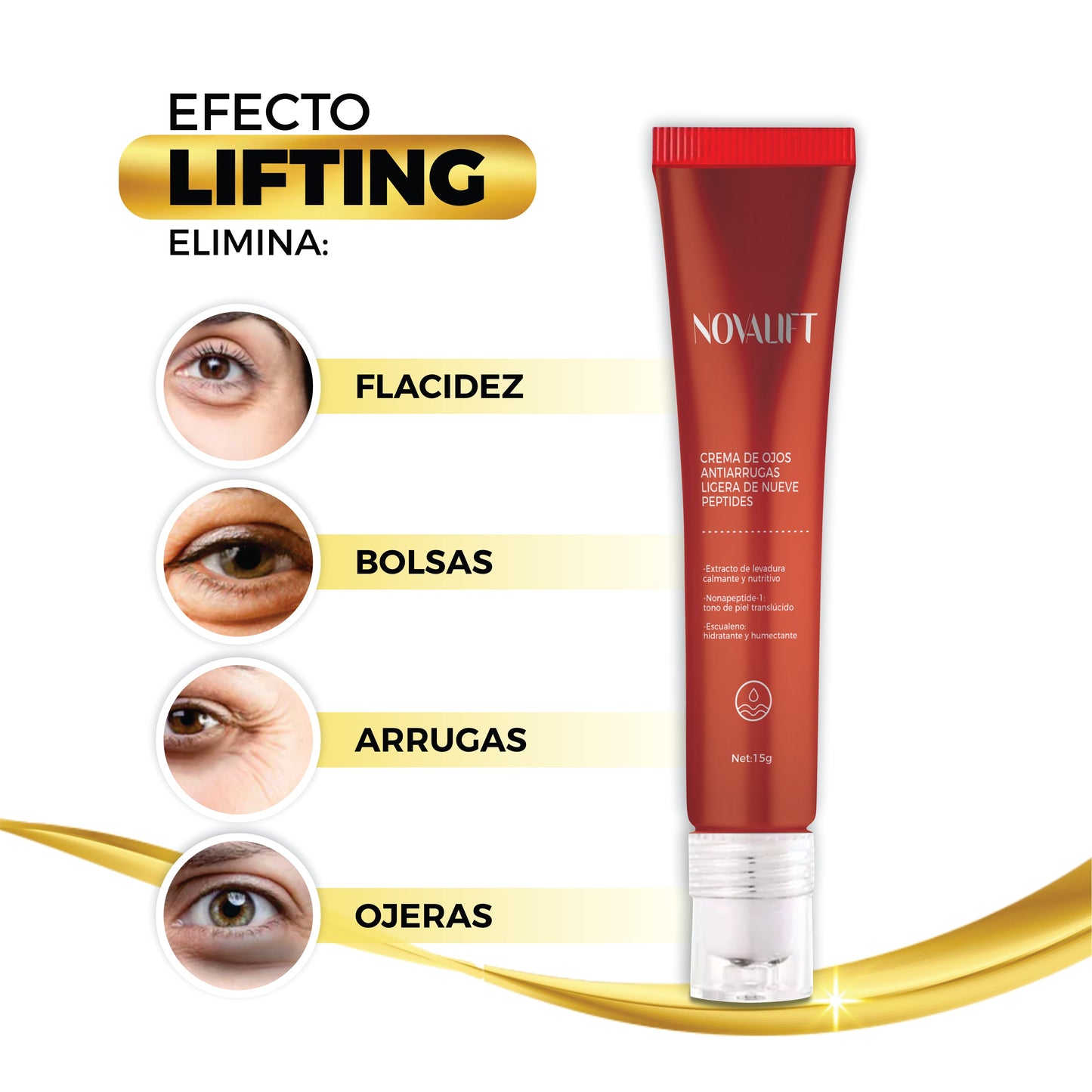 Crema Contorno De Ojos Anti Arrugas en Roll On - NovaLift©