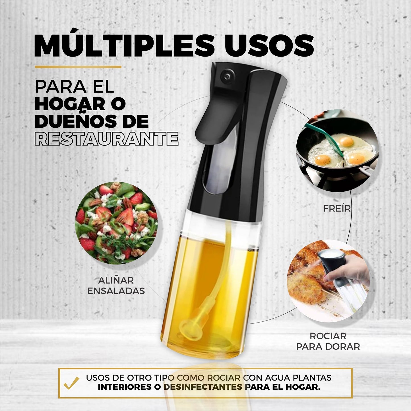 Rociador De Aceite o Vinagre Para Cocina - OilPress®