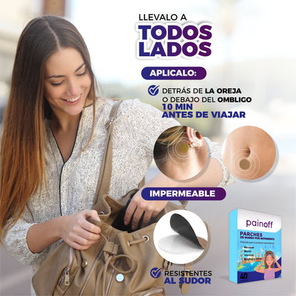 Parches Alivio Mareos Y Dolor De Cabeza - PainOff®