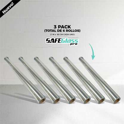 Pack 2 Rollos Polarizador De Ventanas Antirrobo - SafeGlas™ Pro