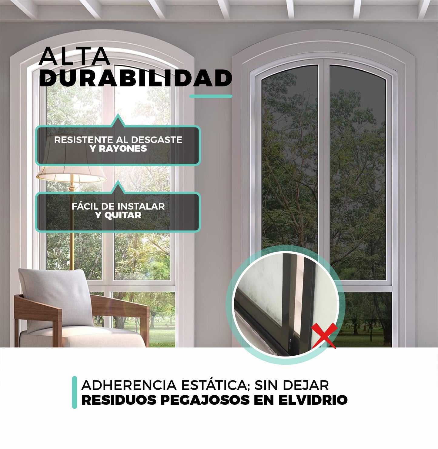 Pack 2 Rollos Polarizador De Ventanas Antirrobo - SafeGlas™ Pro