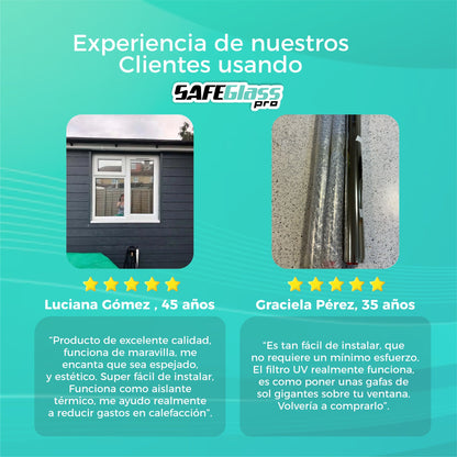 Pack 2 Rollos Polarizador De Ventanas Antirrobo - SafeGlas™ Pro