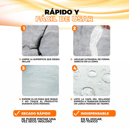 Sellador Impermeabilizante En Aerosol De Grietas y Fugas - UltraSeal©