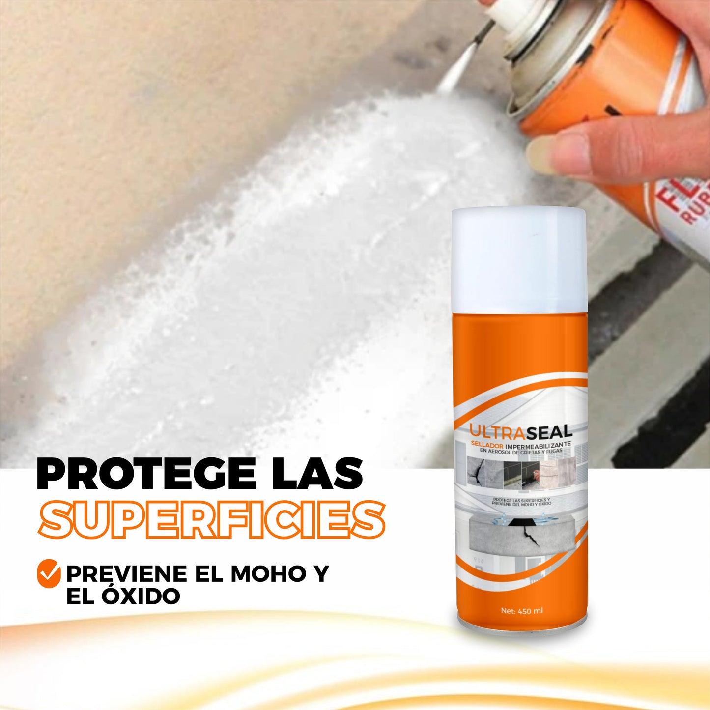 Sellador Impermeabilizante En Aerosol De Grietas y Fugas - UltraSeal©