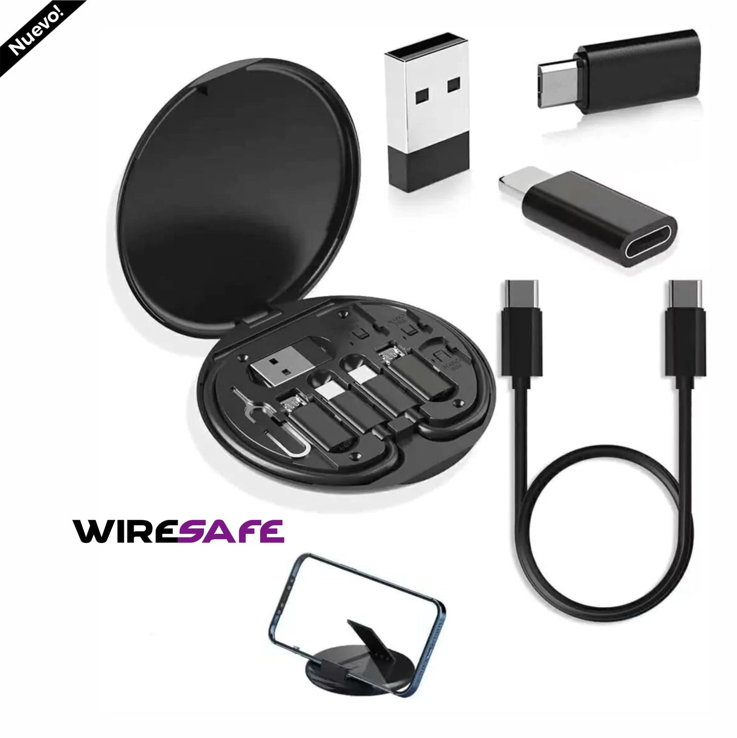 Estuche Almacenamiento De Cables Multifuncional 9 en 1 - WireSafe©